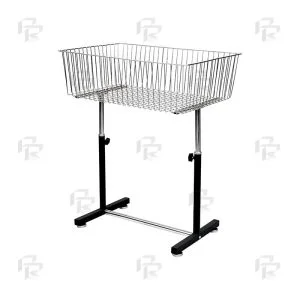 سبد حراجی پایه متحرک کروم 2 سبد حراجی پایه متحرک کروم - تصویر 2