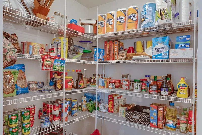 آموزش طراحی انباری منزل (اصول قفسه بندی انباری کوچک خانه) 3 استفاده از فضای عمودی در طراحی انباری منزل