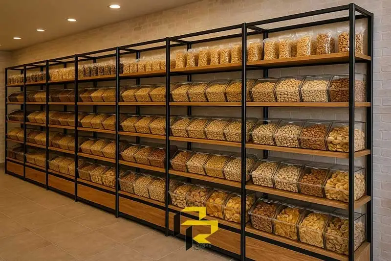 طراحی دکور مغازه آجیل و خشکبار