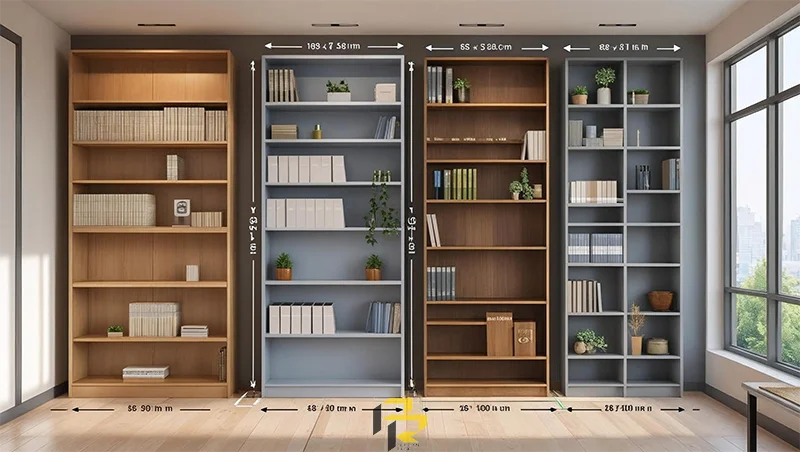 ابعاد استاندارد کتابخانه برای فضاهای مختلف(راهنمای جامع)