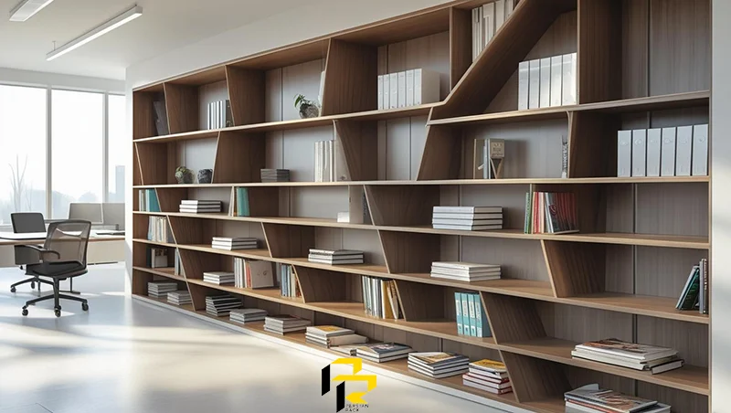 ابعاد استاندارد کتابخانه برای فضاهای مختلف(راهنمای جامع) 3 ابعاد استاندارد کتابخانه دفتر کار